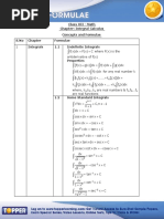 Class XII - Math Chapter: Integral Calculus