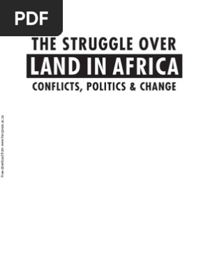 Struggle Over Land In Africa Pdf Africa Democratic Republic Of The Congo