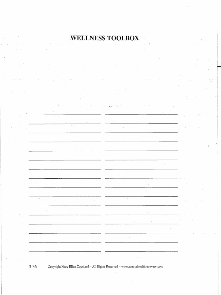 Wellness Toolbox Handout | PDF