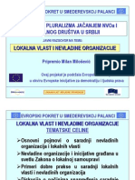 Prezentacija uz izlaganje na temu “Lokalna vlast i nevladine organizacije”