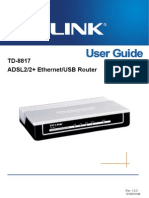 TD-8817 ADSL2/2+ Ethernet/USB Router