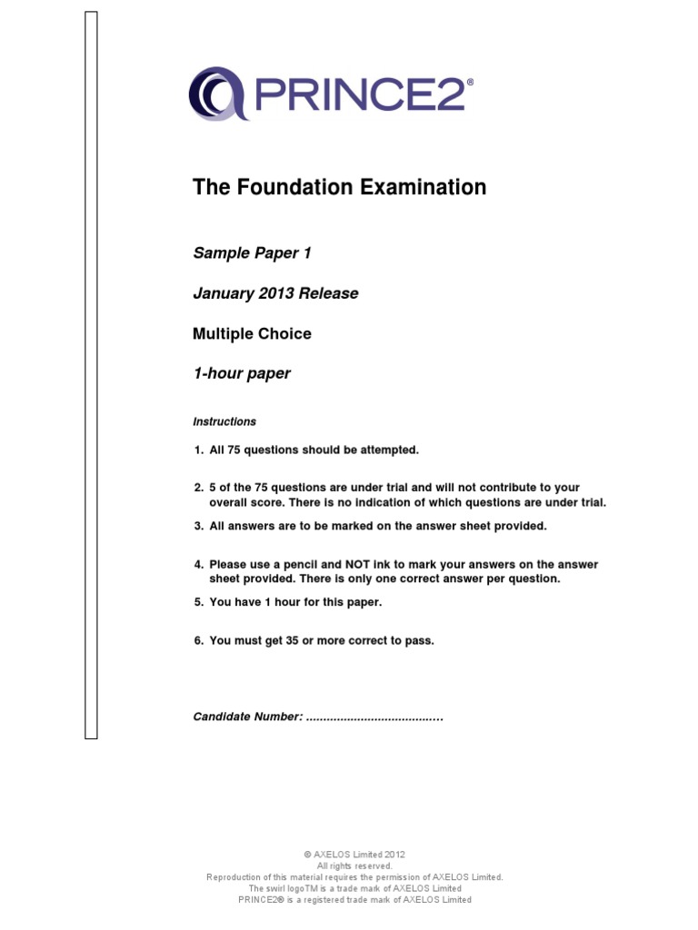 PRINCE2Foundation Schulungsunterlagen
