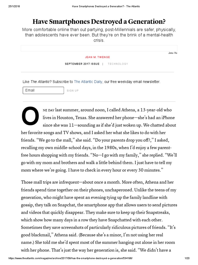Have Smartphones Destroyed A Generation - The Atlantic | PDF ...
