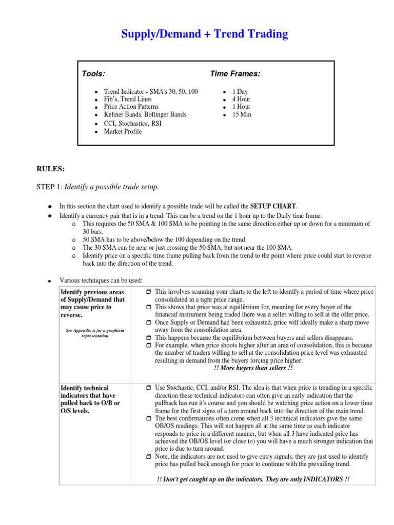 Supply and Demand Trend Trading Guide | PDF | Order (Exchange ...