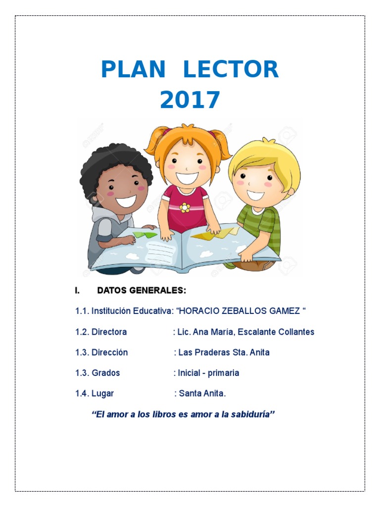 Plan Lector 2017 Pdf Educación Primaria Aprendizaje