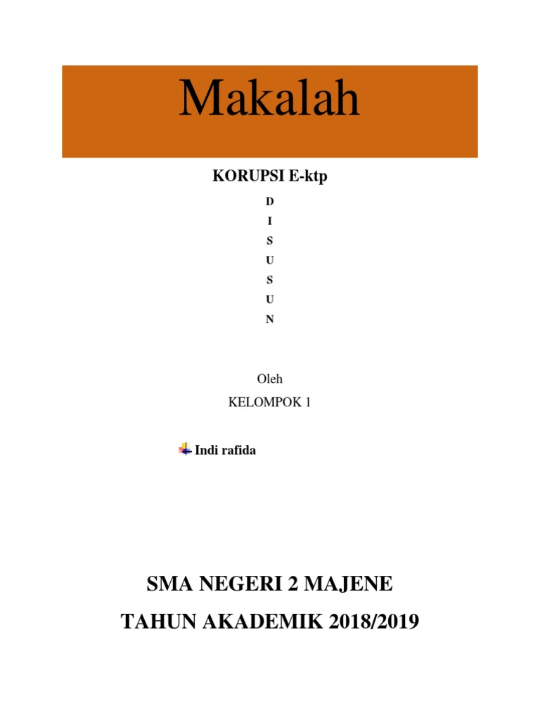 Makalah Korupsi E Ktp 2017