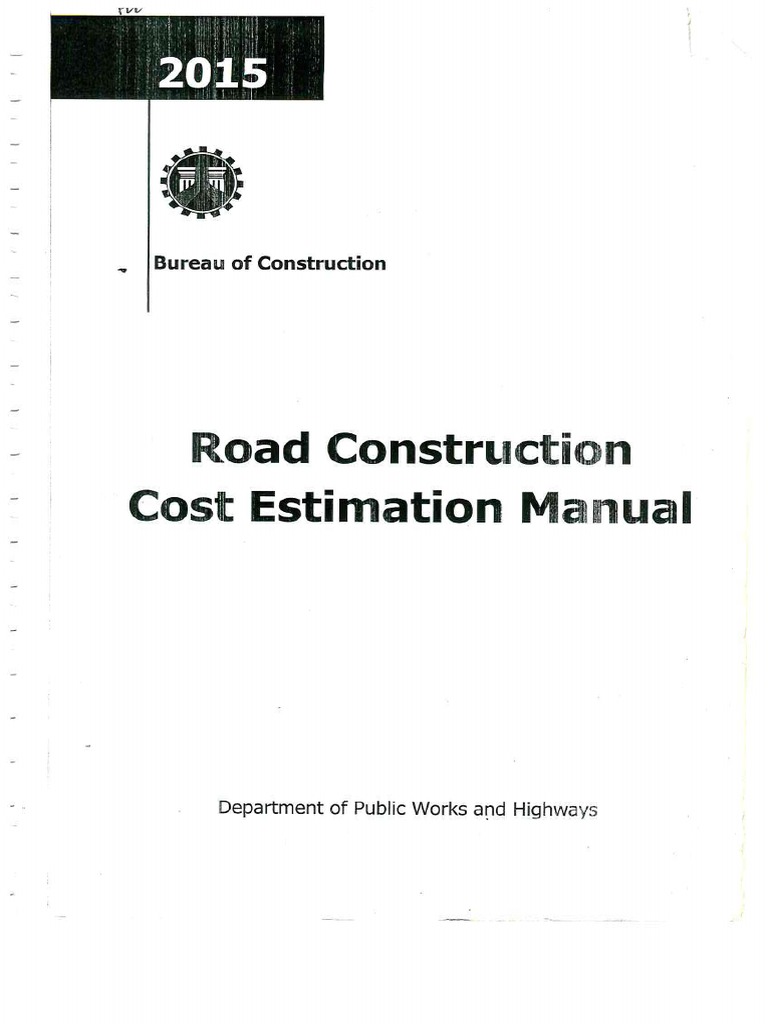Road Construction Cost Estimation Manual 2015Part 1 PDF