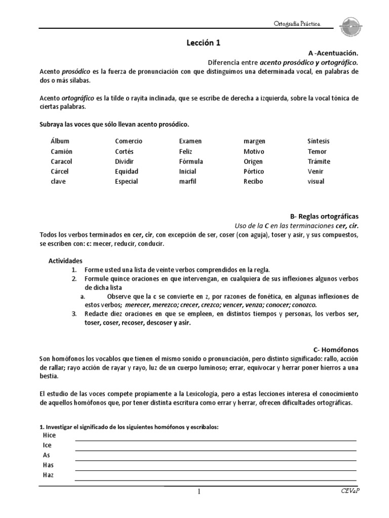 Ejercicios de Ortografía para Quinto Grado | PDF | Palabra | Adverbio