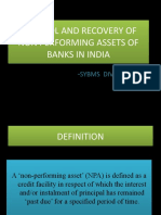 Control and Recovery of Non Performing Assets of Banks in India