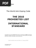 WADA Prohibited List 2010 en