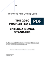 WADA Prohibited List 2010 en
