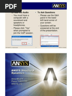 ANSYS V11 Rotor Dynamics Web Seminar