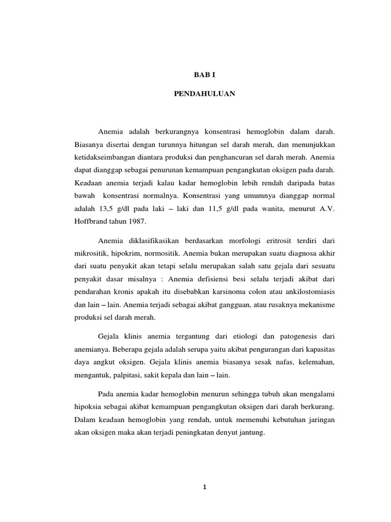 Bab I Pencabutan Gigi Pada Penderita Anemia