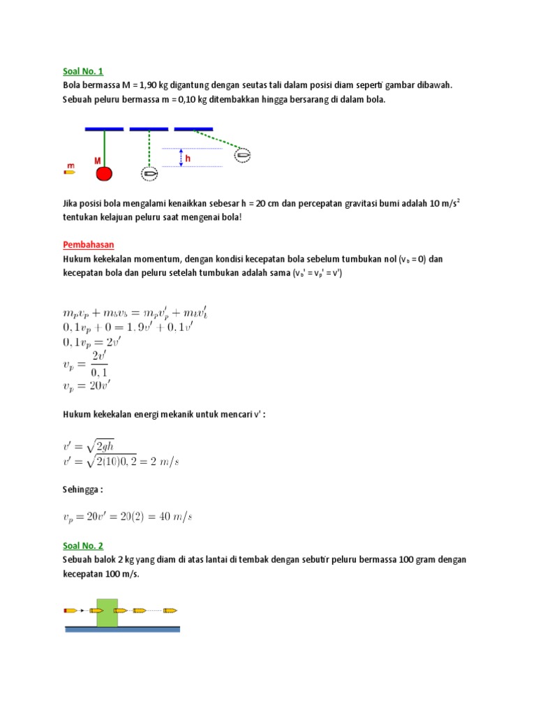 Contoh Soal Dan Pembahasan Momentum Dan Impuls Berbagi