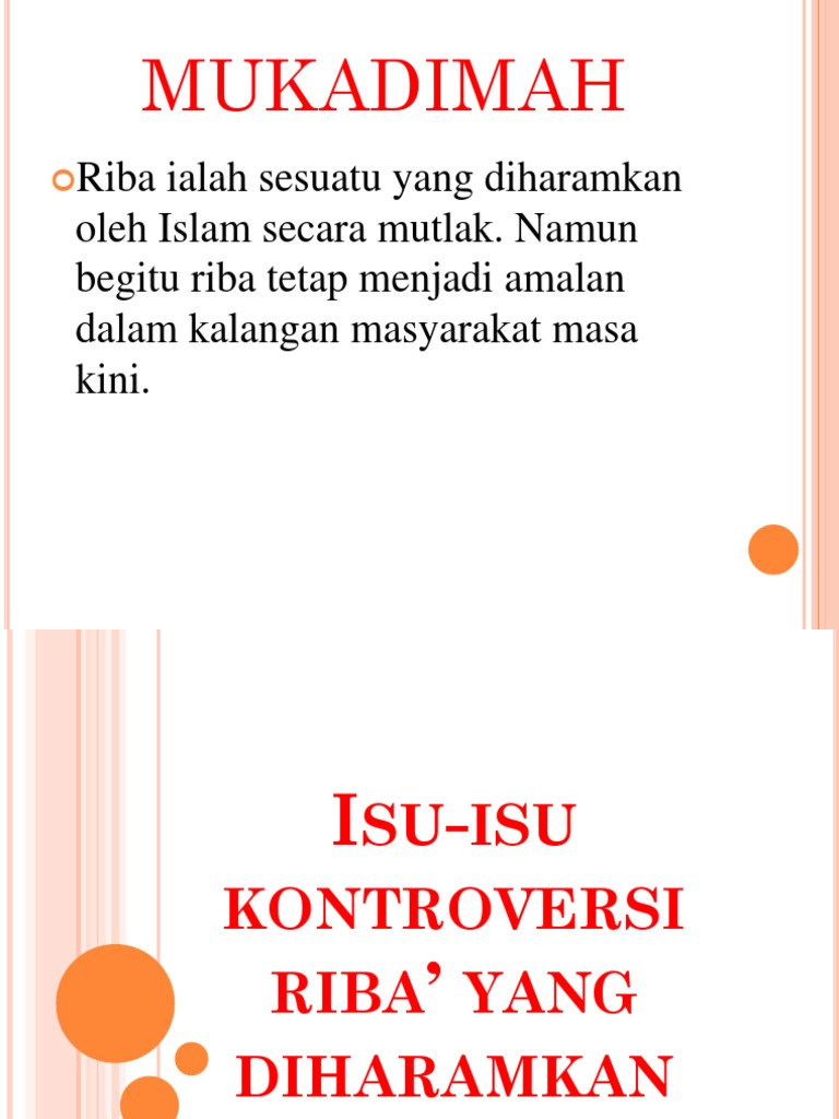 Isu Kontroversi Riba Sem5 | PDF