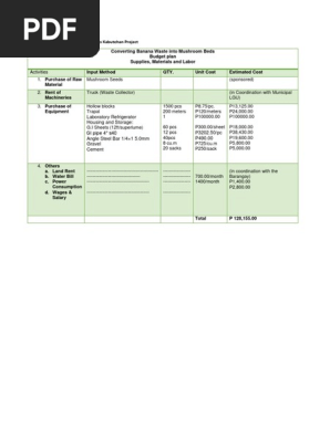Project Budget
