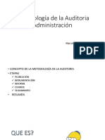 Metodología de La Auditoria Administración