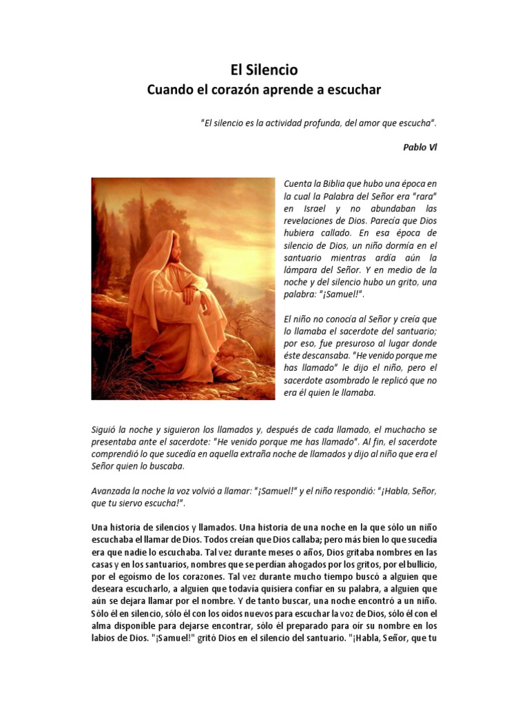 El Poder del Silencio en la Escucha | PDF | Amor | Verdad