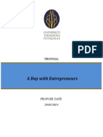 A Day With Entrepreneurs Proposal