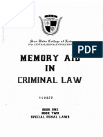 Criminal Law Memory Aid