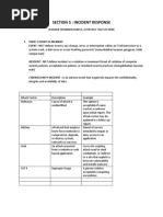 Section 5: Incident Response: 1. Topic 1 Event Vs Incident