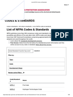 List of NFPA Codes and Standards