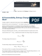 6.5 Irreversibility, Entropy Changes, and ''Lost Work''