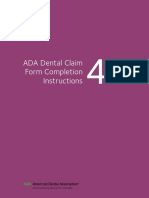 ADA Dental Claim Form Completion Instructions