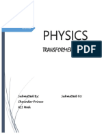 Physics: Transformers