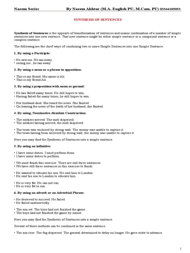 synthesis-of-sentences-subject-grammar-clause