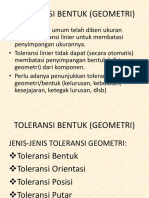 Toleransi Bentuk (Geometri)