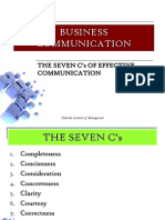 The Seven C's of Effective Business Communication