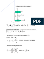 TM Modes in A Cylindrical Cavity Resonator