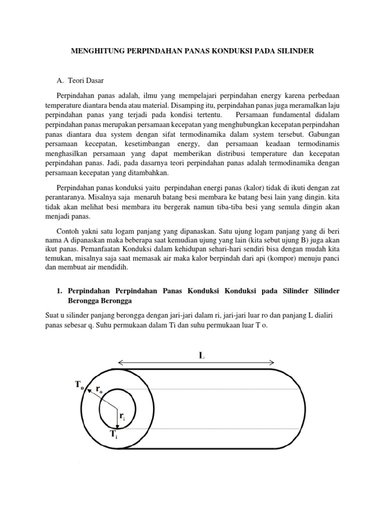 Contoh Soal Perpindahan Panas Konduksi Pada Silinder