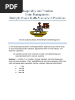 Hospitality and Tourism Hotel Management Math Assessment Problems (1)