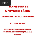 TRANSPORTE UNIVERSITÁRIO