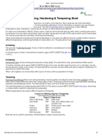 Annealing, Hardening and Tempering