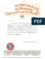 Ug Degree Certificate