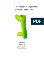 Finite Element Analysis of Bicycle Head Tube Stress