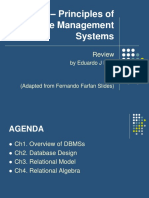 COP5725 - Principles of Database Management Systems: Review