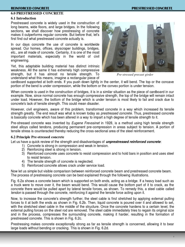 6 0-Prestressed | PDF | Prestressed Concrete | Strength Of Materials