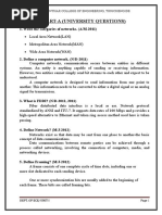 Part-A (University Questions) : 1. Write The Categories of Networks. (A/M-2011)