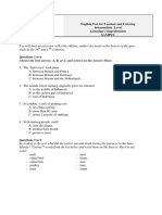Idegenforgalmi Angol Középfokú Feladatsor, 2002 (2002, 23 Oldal) PDF