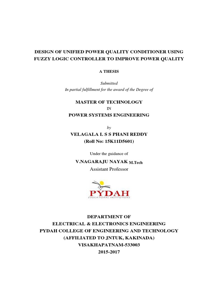 Fuzzy Logic UPQC Design for Power Quality | PDF | Power Inverter ...