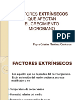 Factores Extrinsecos Que Afectan El Crecimiento Microbiano