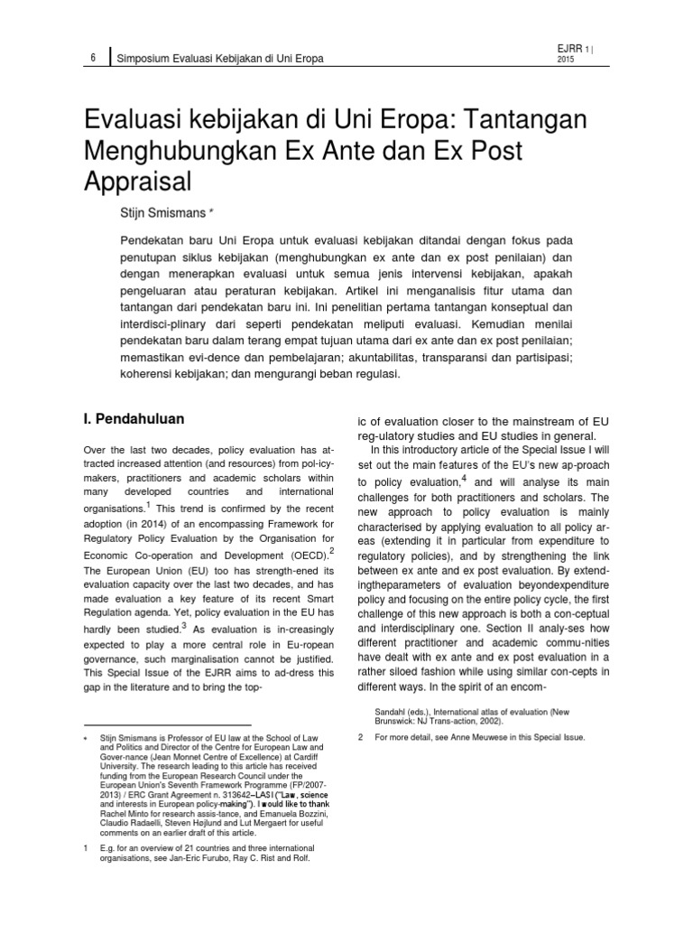 Evaluasi Kebijakan: Ex Ante dan Ex Post | PDF | Evaluation | Audit