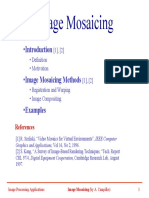 Image Mosaicing Methods and Applications