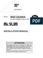 Mitsubishi Installation manual MXZ 2A20NA 