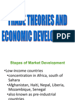 Trade Theories and Economic Development