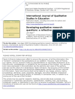 2 - Agee (2009) Developing Qualitative Research Questions